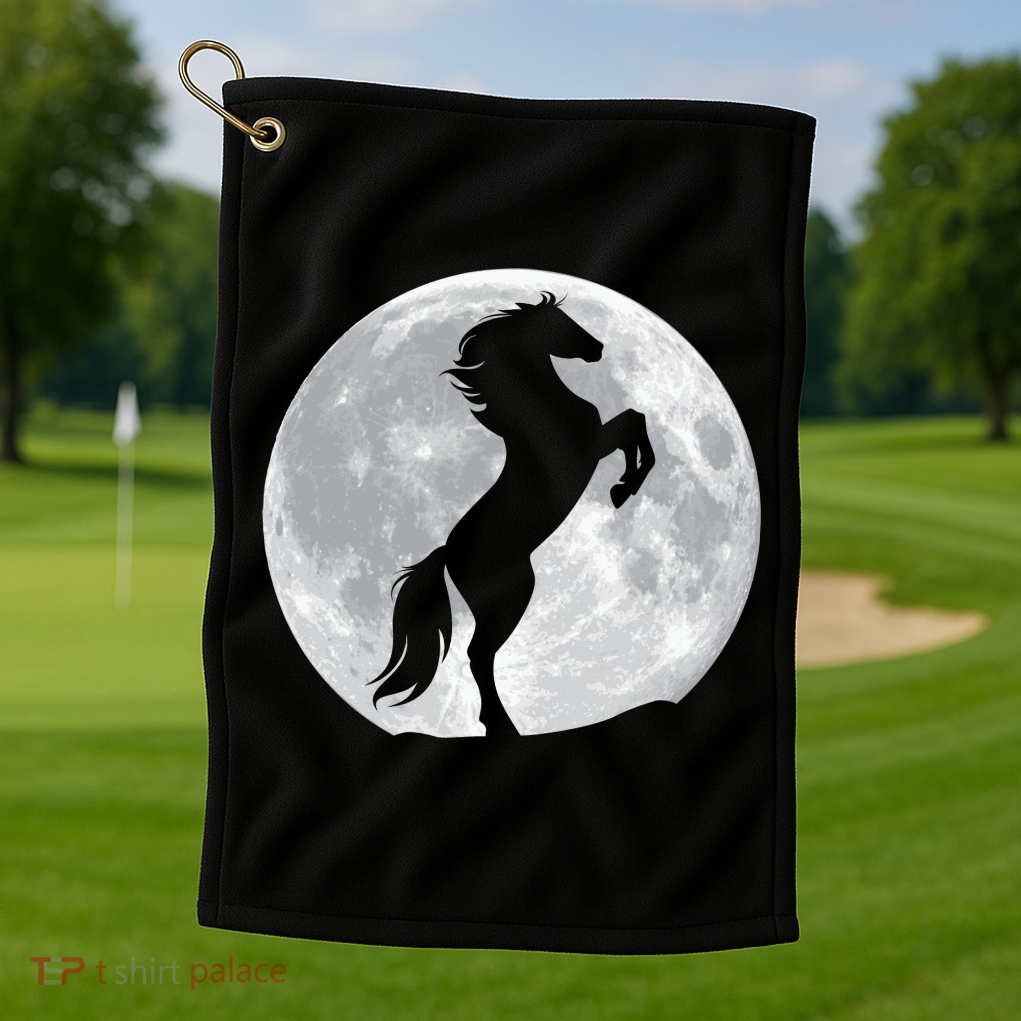 Full Moon Horse Golf Towel