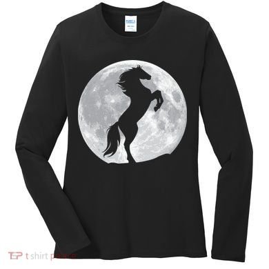 Full Moon Horse Women's Long Sleeve Shirt