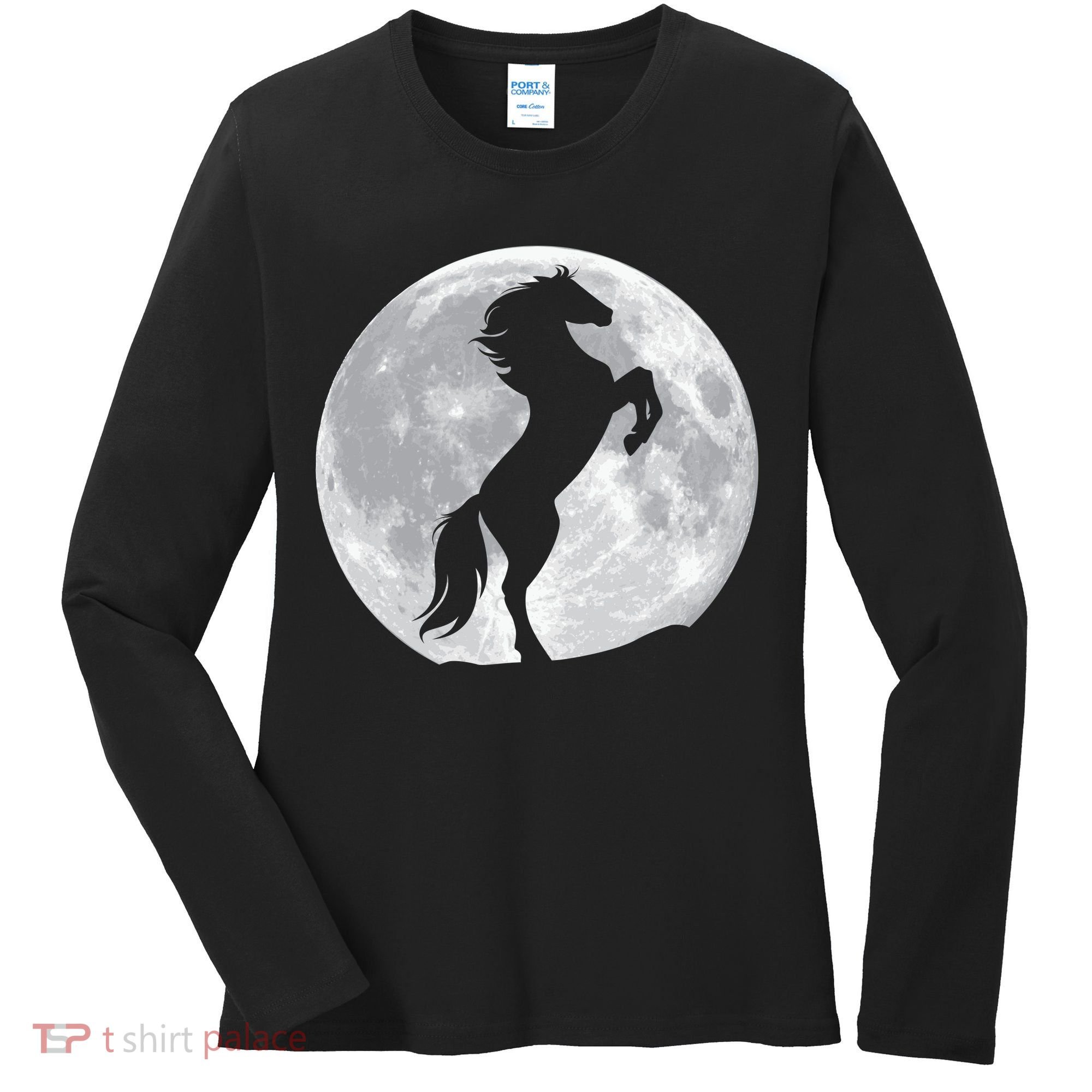 Full Moon Horse Women's Long Sleeve Shirt