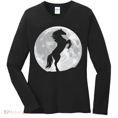 Full Moon Horse Women's Long Sleeve Shirt