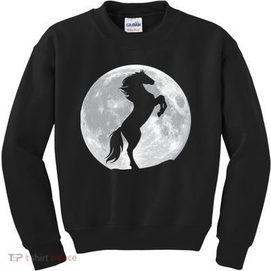 Full Moon Horse Kids Sweatshirt