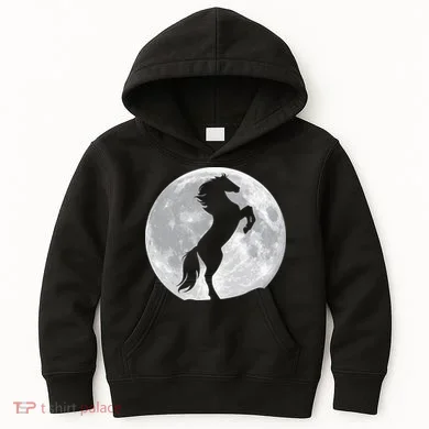 Full Moon Horse Kids Hoodie