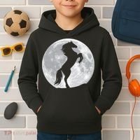 Full Moon Horse Kids Hoodie thumb 2