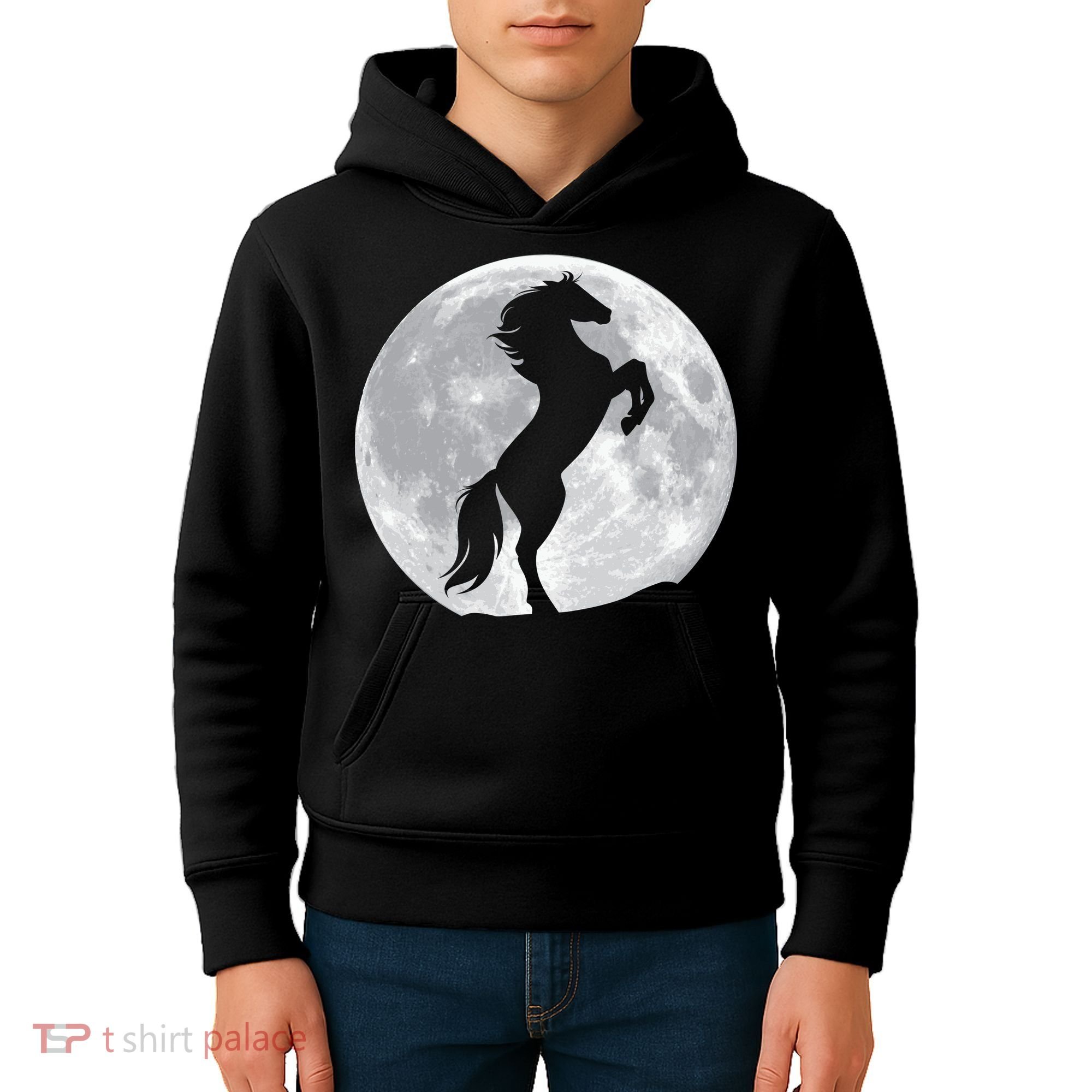 Full Moon Horse Kids Hoodie