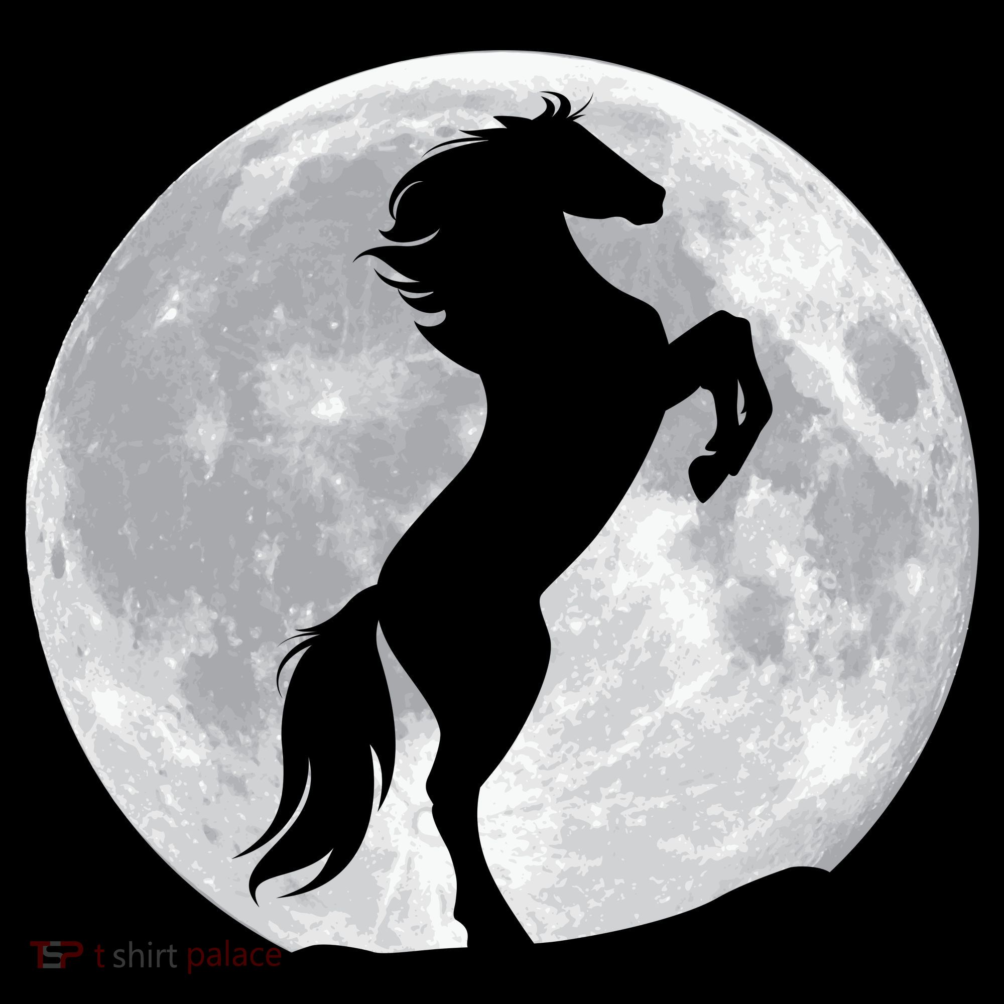 Full Moon Horse Kids Hoodie