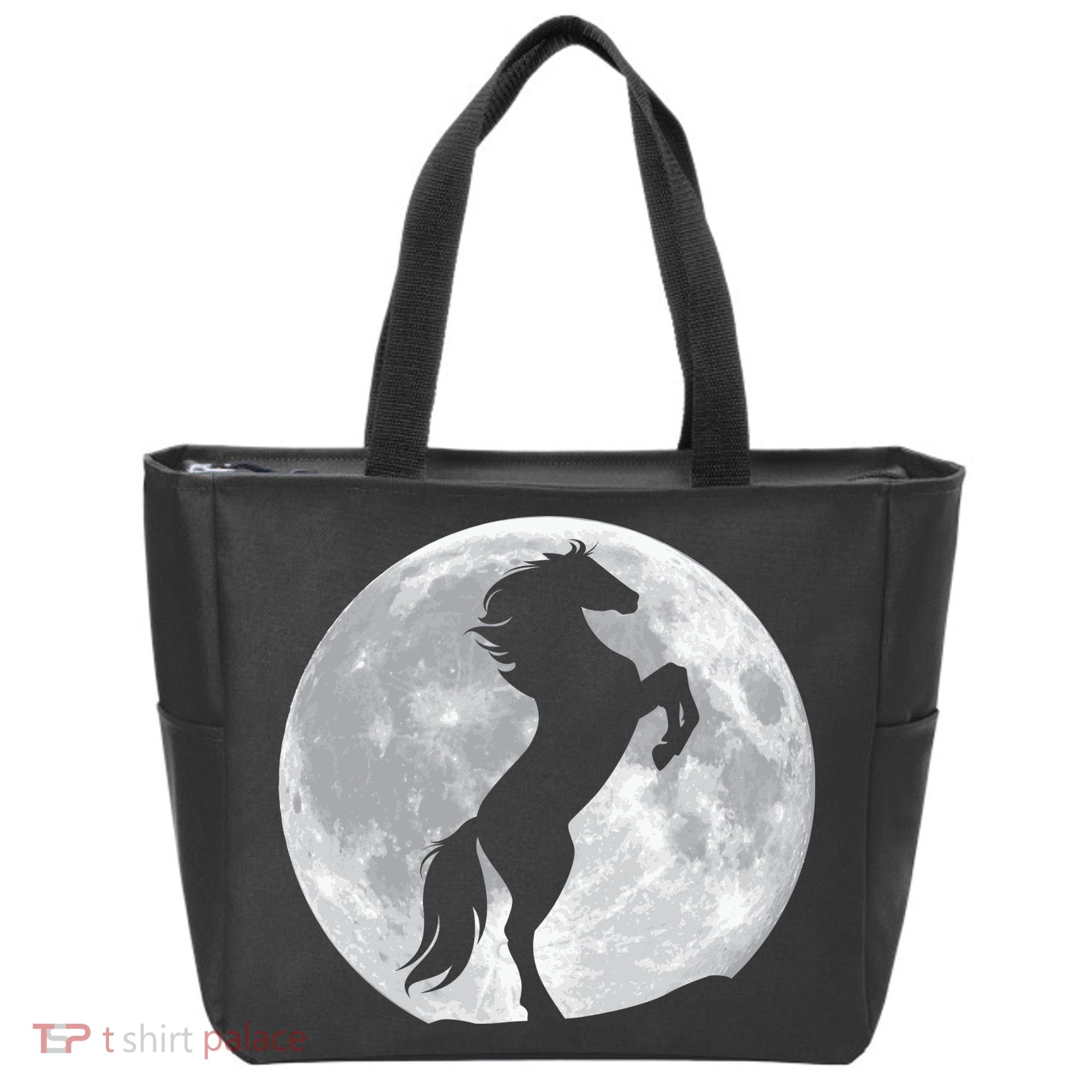 Full Moon Horse Tote Bag