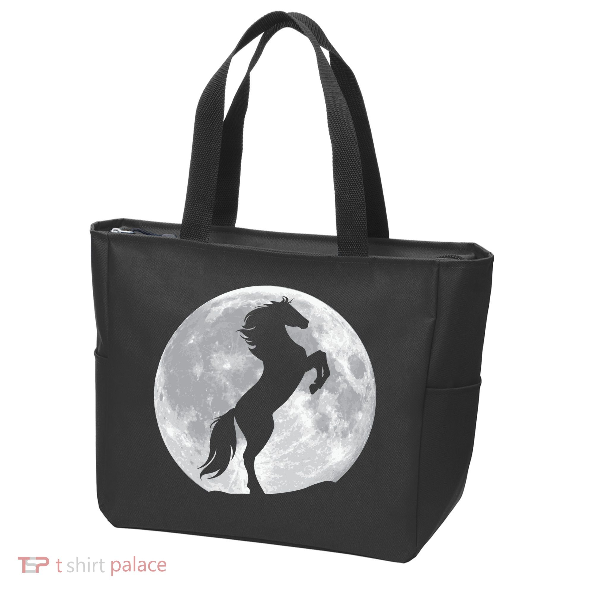 Full Moon Horse Tote Bag