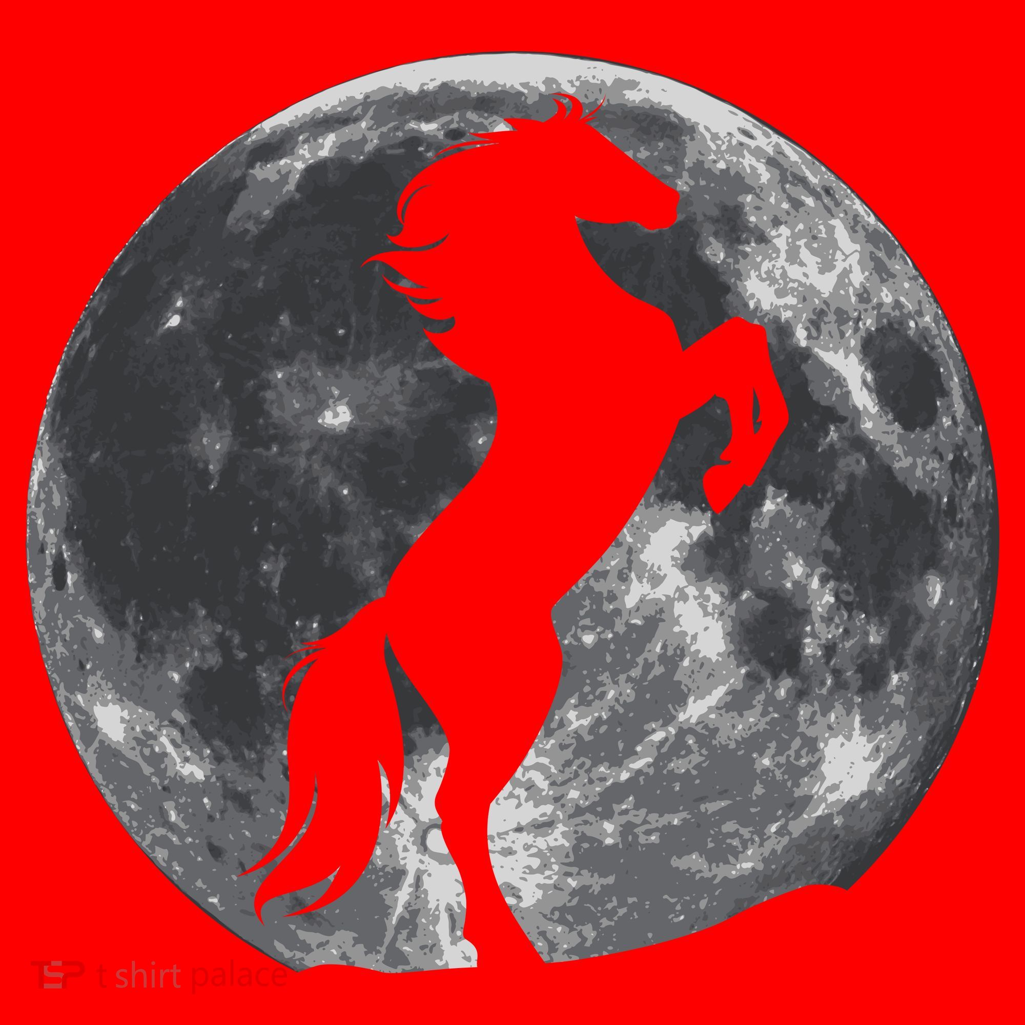 Full Moon Horse Santa Hat