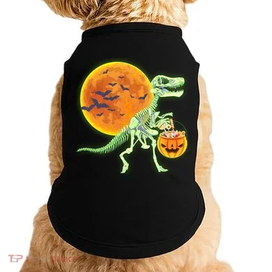 Full Moon T-Rex Dinosaur Skeleton Candy Doggie Tank