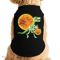 Full Moon T-Rex Dinosaur Skeleton Candy Doggie Tank thumb 0