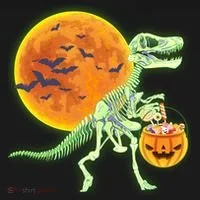 Full Moon T-Rex Dinosaur Skeleton Candy Doggie Tank thumb 4
