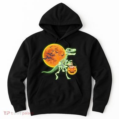 Full Moon T-Rex Dinosaur Skeleton Candy Hoodie