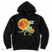Full Moon T-Rex Dinosaur Skeleton Candy Hoodie thumb 0