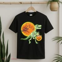 Full Moon T-Rex Dinosaur Skeleton Candy T-Shirt thumb 2
