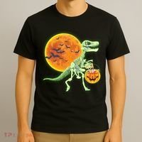 Full Moon T-Rex Dinosaur Skeleton Candy T-Shirt thumb 3