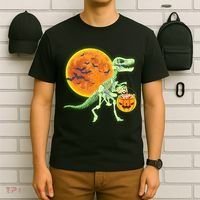 Full Moon T-Rex Dinosaur Skeleton Candy T-Shirt thumb 6