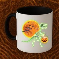 Full Moon T-Rex Dinosaur Skeleton Candy Coffee Mug thumb 2