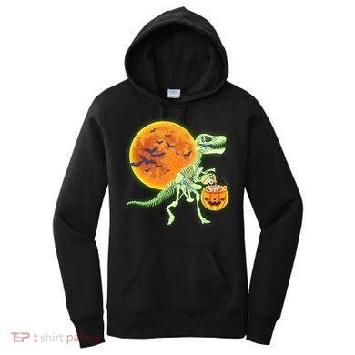 Full Moon T-Rex Dinosaur Skeleton Candy Women's Hoodie