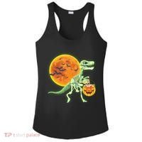 Full Moon T-Rex Dinosaur Skeleton Candy Ladies PosiCharge Competitor Racerback Tank thumb 0