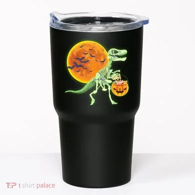 Full Moon T-Rex Dinosaur Skeleton Candy Tumbler