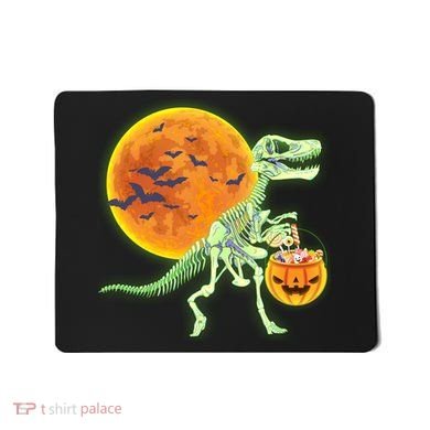 Full Moon T-Rex Dinosaur Skeleton Candy Mousepad
