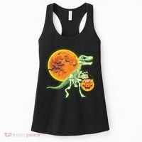 Full Moon T-Rex Dinosaur Skeleton Candy Women's Tank Top thumb 0