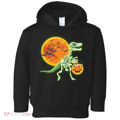 Full Moon T-Rex Dinosaur Skeleton Candy Toddler Hoodie