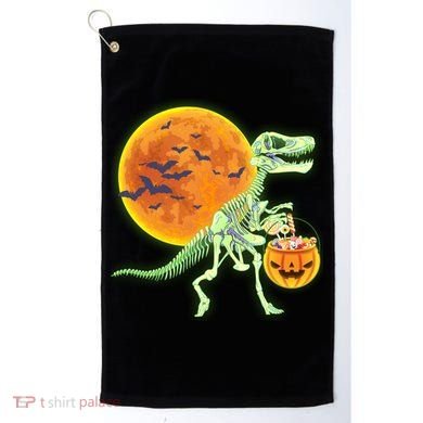 Full Moon T-Rex Dinosaur Skeleton Candy Golf Towel