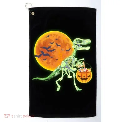 Full Moon T-Rex Dinosaur Skeleton Candy Golf Towel