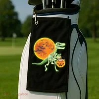 Full Moon T-Rex Dinosaur Skeleton Candy Golf Towel thumb 2