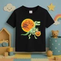 Full Moon T-Rex Dinosaur Skeleton Candy Toddler T-Shirt thumb 3