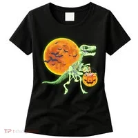 Full Moon T-Rex Dinosaur Skeleton Candy Women's T-Shirt thumb 0