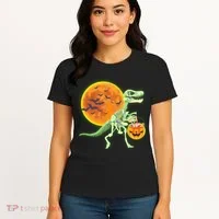 Full Moon T-Rex Dinosaur Skeleton Candy Women's T-Shirt thumb 4