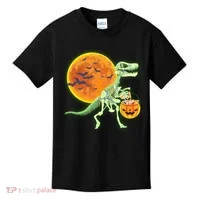 Full Moon T-Rex Dinosaur Skeleton Candy Kids T-Shirt thumb 0