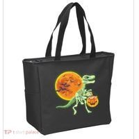 Full Moon T-Rex Dinosaur Skeleton Candy Tote Bag thumb 2