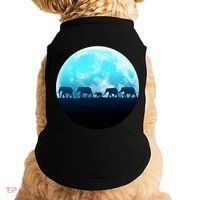 Full Moon With Elephant Family Doggie Tank thumb 0