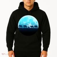Full Moon With Elephant Family Hoodie thumb 2