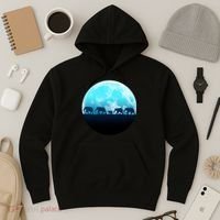 Full Moon With Elephant Family Hoodie thumb 3