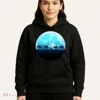 Full Moon With Elephant Family Hoodie thumb 5