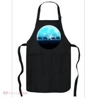 Full Moon With Elephant Family Apron thumb 0