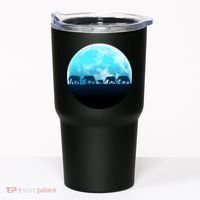 Full Moon With Elephant Family Tumbler thumb 0