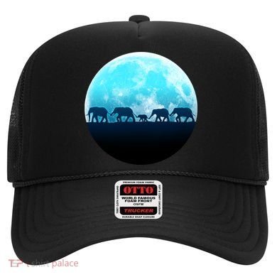 Full Moon With Elephant Family Hat