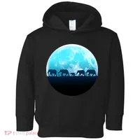 Full Moon With Elephant Family Toddler Hoodie thumb 0