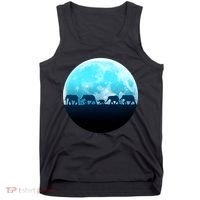 Full Moon With Elephant Family Tank Top thumb 0