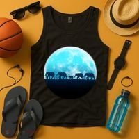 Full Moon With Elephant Family Tank Top thumb 4