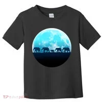 Full Moon With Elephant Family Toddler T-Shirt thumb 0