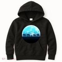 Full Moon With Elephant Family Kids Hoodie thumb 0