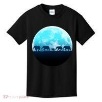 Full Moon With Elephant Family Kids T-Shirt thumb 0