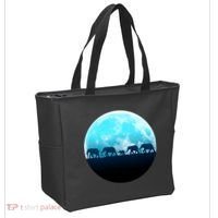 Full Moon With Elephant Family Tote Bag thumb 2