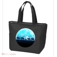 Full Moon With Elephant Family Tote Bag thumb 3